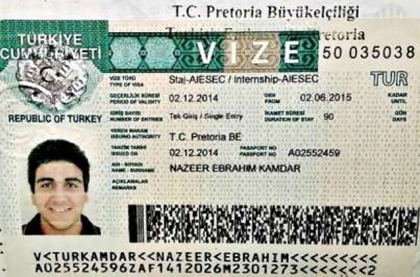 Рабочая турецкая виза