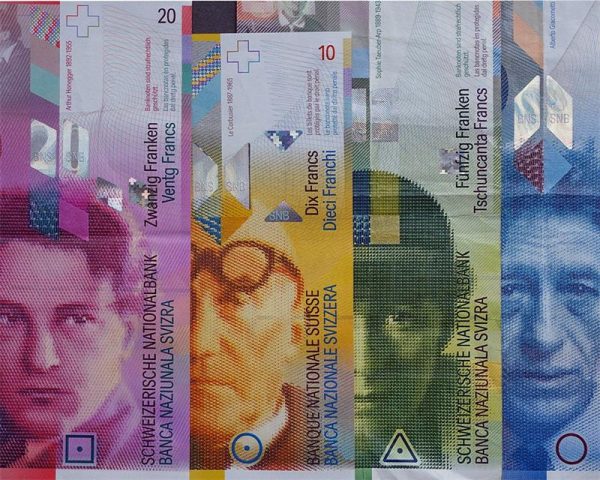 Банкноты швейцарских франков