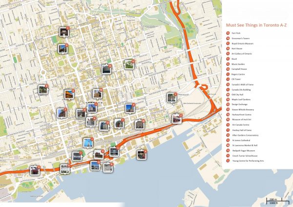 Туристическая карта Торонто
