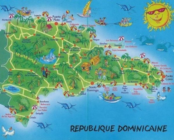 Туристическая карта Доминиканы