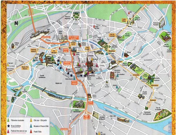 Туристическая карта Страсбурга