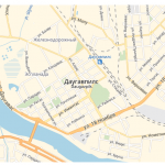 Карта Даугавпилса с улицами