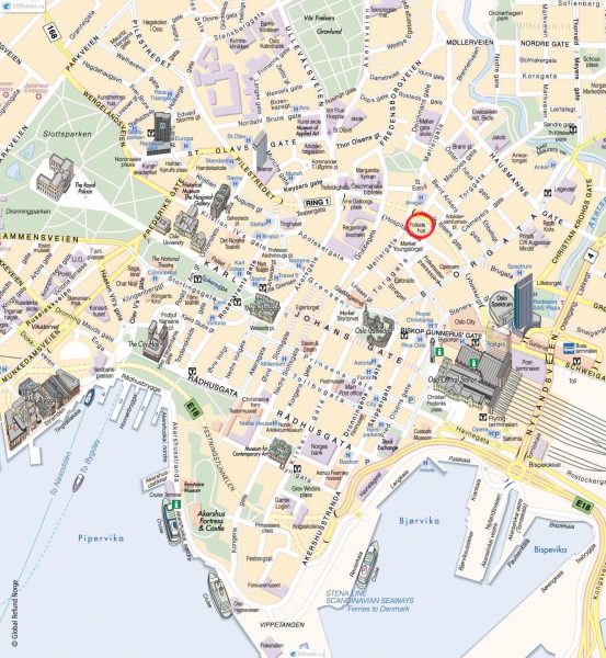 Туристическая карта Осло