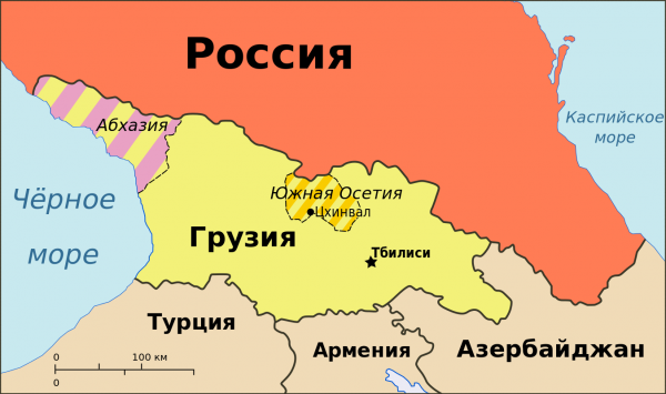 Политическая карта Грузии