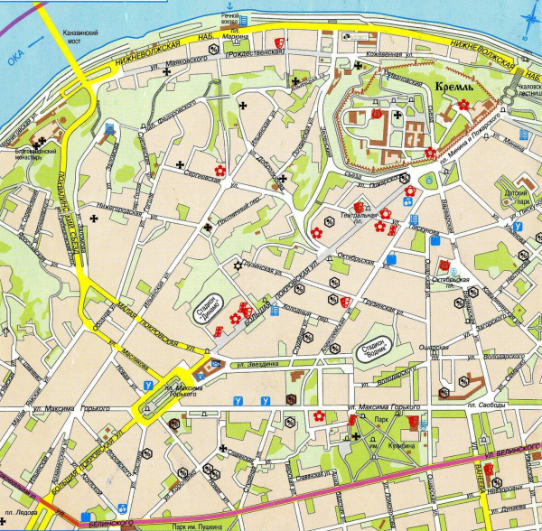 Карта Нижнего Новгорода